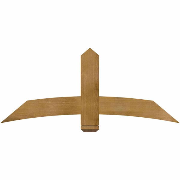 Ekena Millwork Bellingham Rough Sawn Timber Gable Bracket, Western Red Cedar, 60"W x 25"H x 4"D x 6"F, 10/12 Pitch GBW060X25X0406BEL00RWR - main
